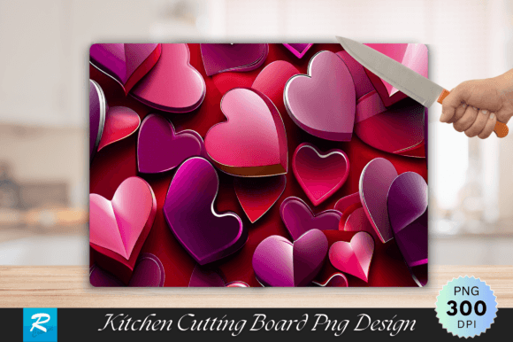 3D Heart Cutting Board PNG Design: A Seller’s Guide to Graphics and Crafts
