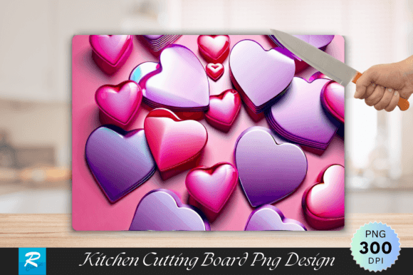 3D Heart Cutting Board Sublimation PNG Graphics and Crafts Review