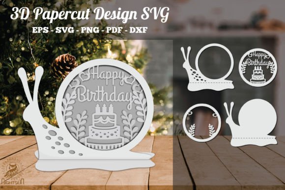 Birthday 3D Papercut Design SVG 1: Laser Cutting for Other Home Decor