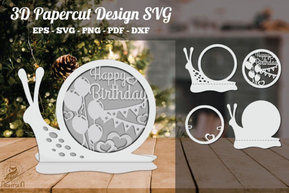 Birthday 3D Papercut Design SVG 4: Laser Cutting and Other Home Decor