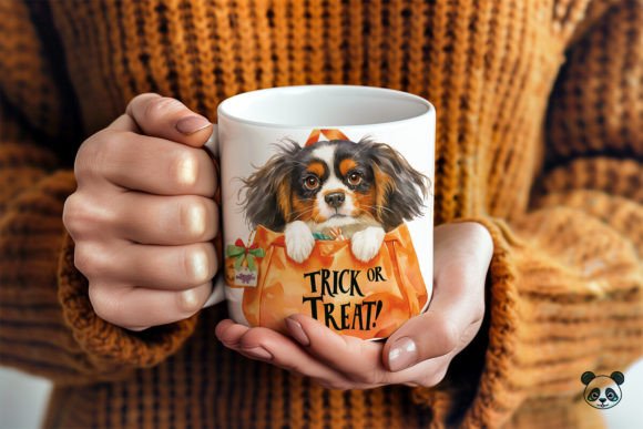 Cavalier King Charles Spaniel Trick or Treat 3D Mug Wrap 1