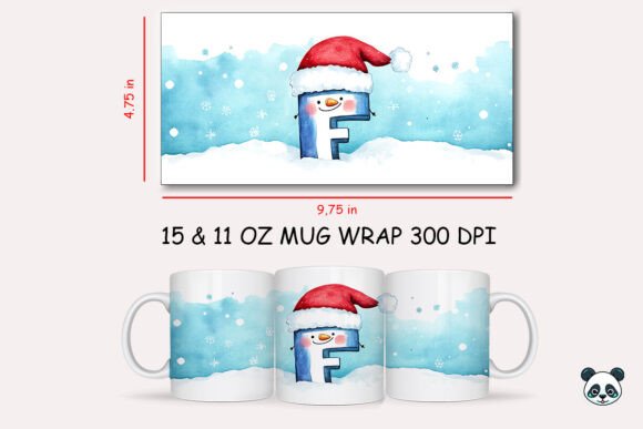 Christmas Baby Letter D Mug Wrap 2 Graphics and Crafts Review