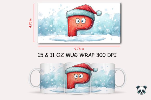 Christmas Baby Letter D Mug Wrap 21 Graphics and Crafts Review