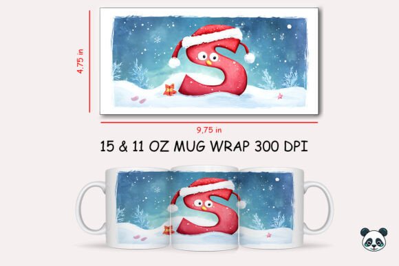 Christmas Baby Letter D Mug Wrap 25 Graphics and Crafts Review
