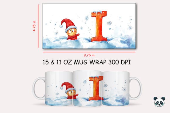 Christmas Baby Letter D Mug Wrap 7 Graphics and Crafts Review