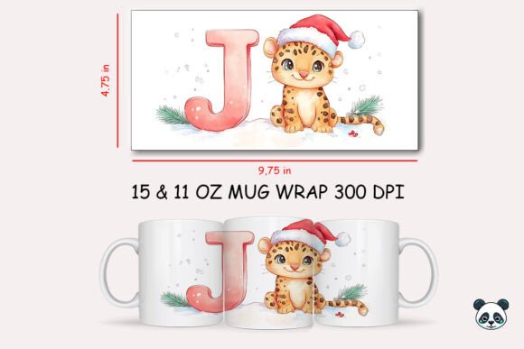 Christmas Baby Letter J with Jaguar Mug Wrap Graphics and Crafts Review