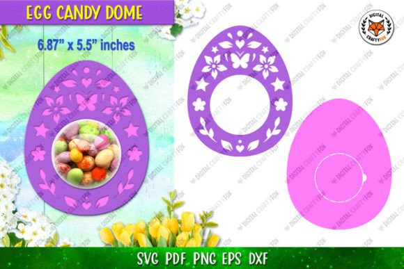 Easter Egg Candy Dome Holder SVG: Laser Cutting and Spring Amp Design