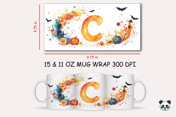 Halloween Letter C Mug Wrap Sublimation 1 Review