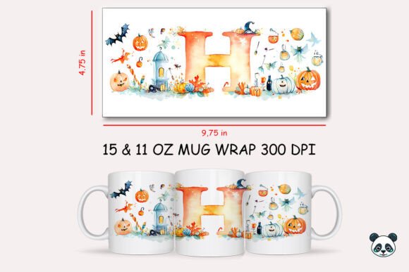 Halloween Letter H Mug Wrap Sublimation 3 Graphics and Crafts Review