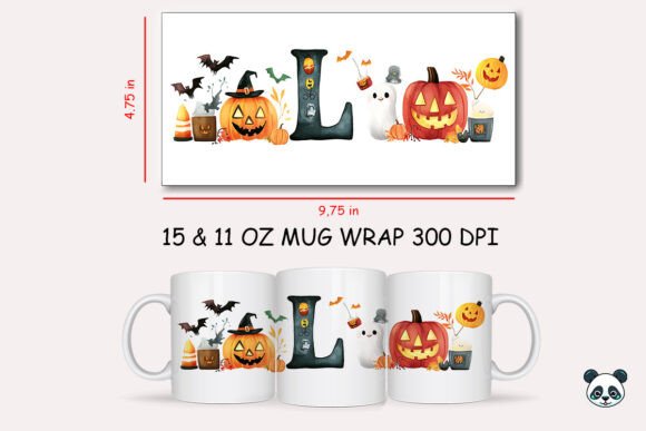 Halloween Letter L Mug Wrap Sublimation 1 Graphics & Crafts Review
