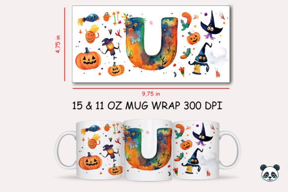 Halloween Letter U Mug Wrap Sublimation Graphics and Crafts Review