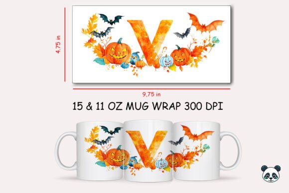 Halloween Letter V Mug Wrap Sublimation 1 Graphics and Crafts Review