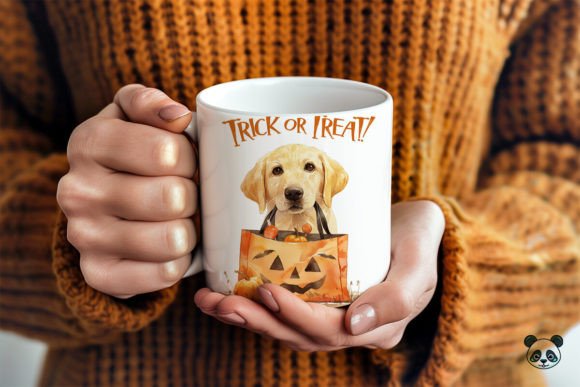 Labrador Retriever Trick or Treat 3D Mug Wrap 2 Graphics and Crafts