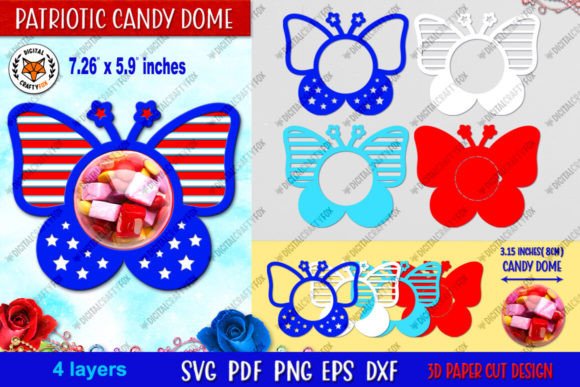 Patriotic Butterfly Candy Dome SVG: Graphics and Crafts Review