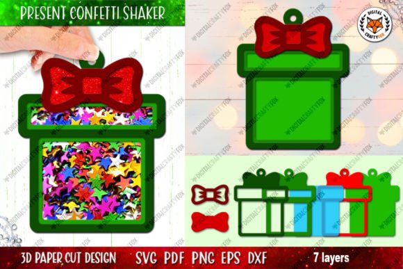 Reviewing Christmas Present Confetti Shaker SVG