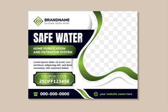 Safe Water Horizontal Banner Graphics and Print Templates Review