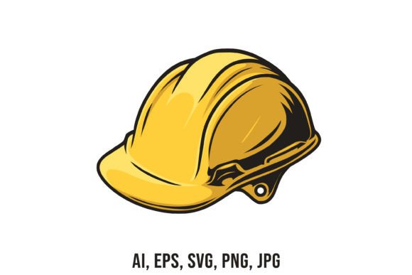 Safety Helmet Vector Drawing Design Graphics and Crafts