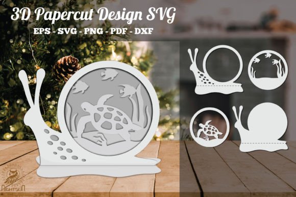 Sea Turtle 3D Papercut Design SVG for Laser Cutting and Other Home Decor