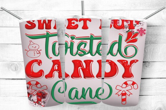 Sweet but Twisted Candy Cane Tumbler Graphics & Freebies