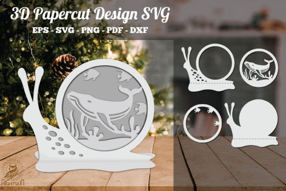 Whale 3D Papercut Design SVG for Laser Cutting and Other Home Decor